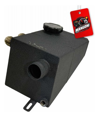 Reservatório Duplo Respiro de Oleo e Água Para-brisa / Partida Frio em Inox Preto Texturizado VW Gol G1 - MSP Racing