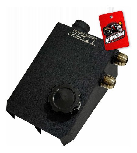 Reservatório Duplo Respiro de Oleo e Água Para-brisa / Partida Frio em Inox Preto Texturizado VW Gol G1 - MSP Racing