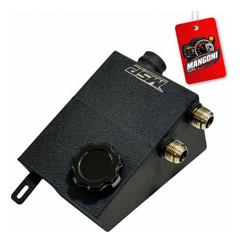 Reservatório Duplo Respiro de Óleo e Água Para-brisa / Partida Frio em Inox Preto Texturizado VW Gol G2 ao G4 - MSP Racing