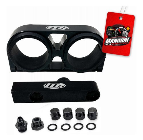 Suporte Bomba Combustível 12bar Mercedes Duplo Ccom Flauta Preto - MR Performance