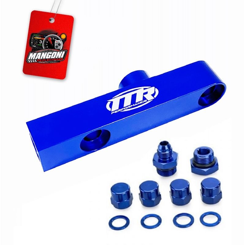 Suporte Bomba Combustível 12bar Mercedes Duplo Com Flauta Azul - MR Performance