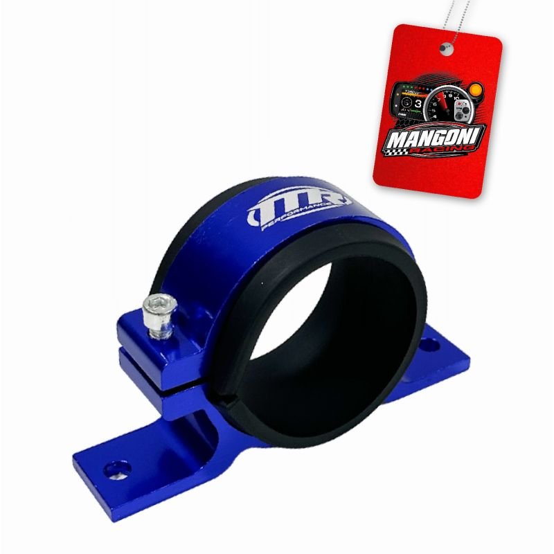 Suporte Simples 51mm Bomba GTI/Filtro Com Filtro 10an - Azul - MR Performance