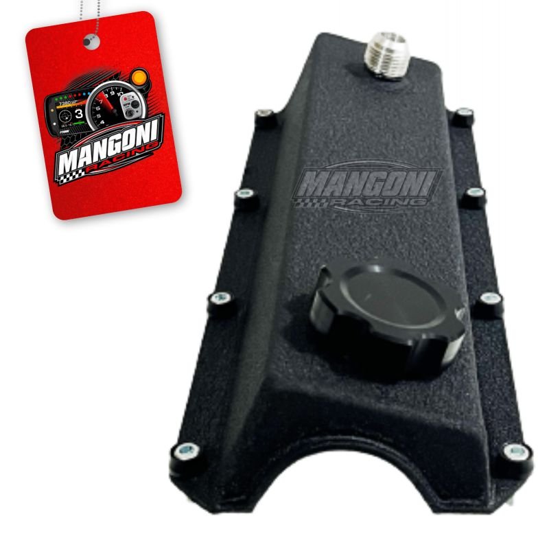 Tampa de Válvula Preta Texturizada Com Tampinha Óleo Preta VW AP - Poke Parts