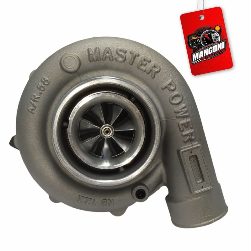 Turbina Master Power R595-10 Rotor 59 Eixo 59 Carcaça Quente .70 Pulsativa T3 Com Saida V-Band 360/650hp