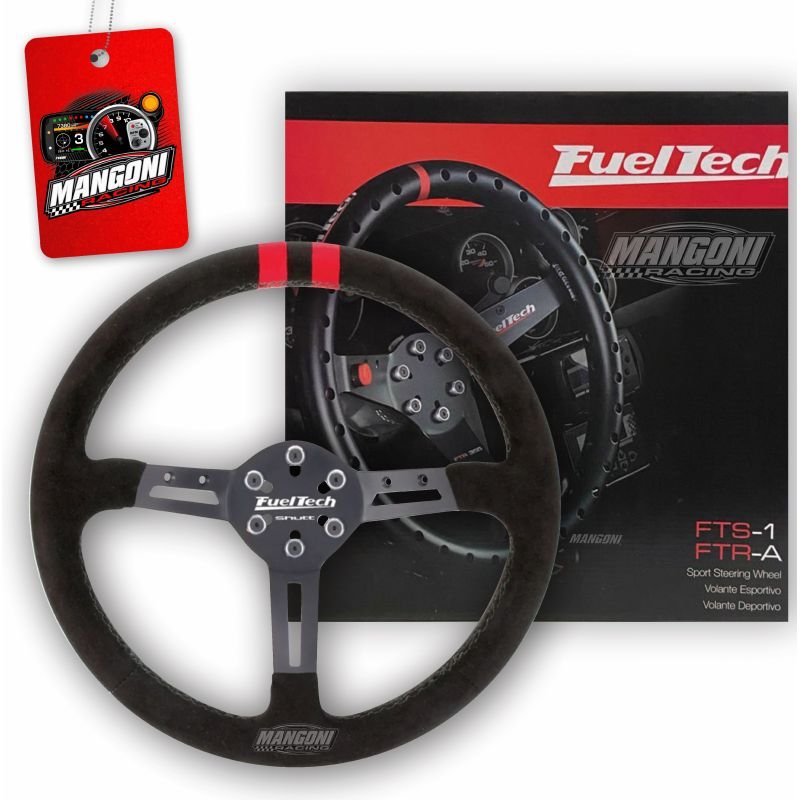 Volante FTS-1 Camurça Com Cubo Sanfonado - Fueltech
