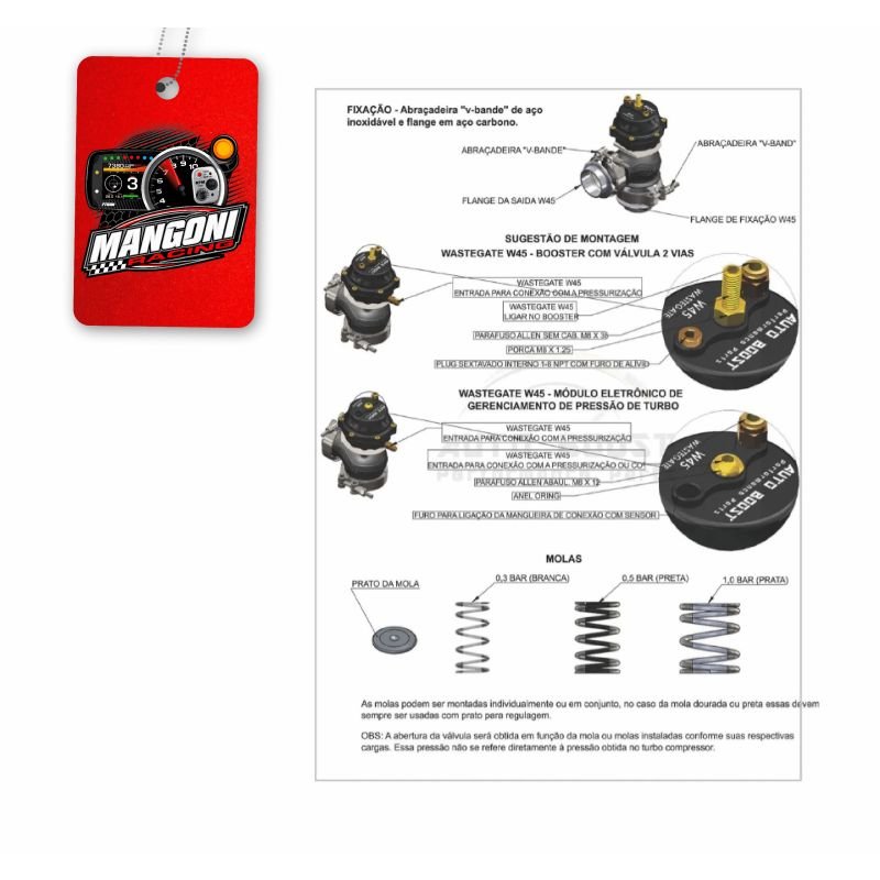 Wastegate Auto Boost W45 - Dourada